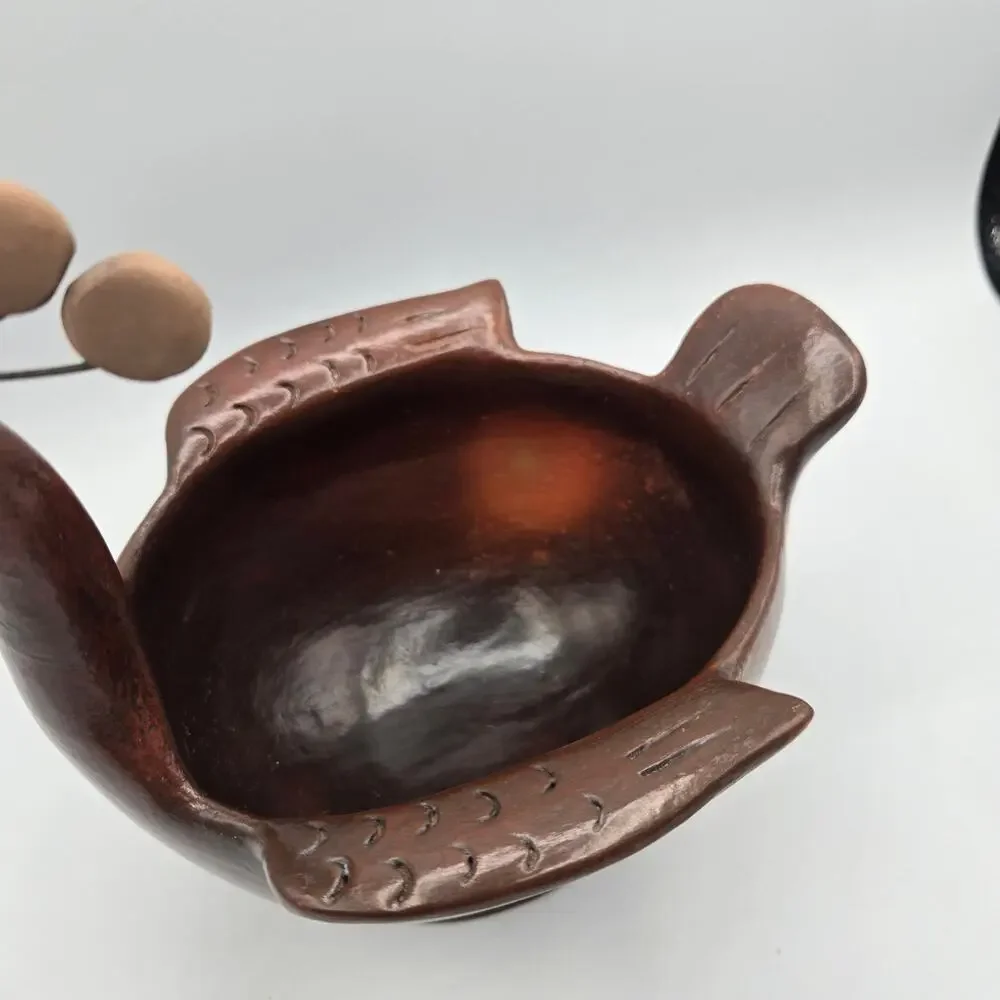 Vintage Figural Peacock Decor Dish Bowl Bird